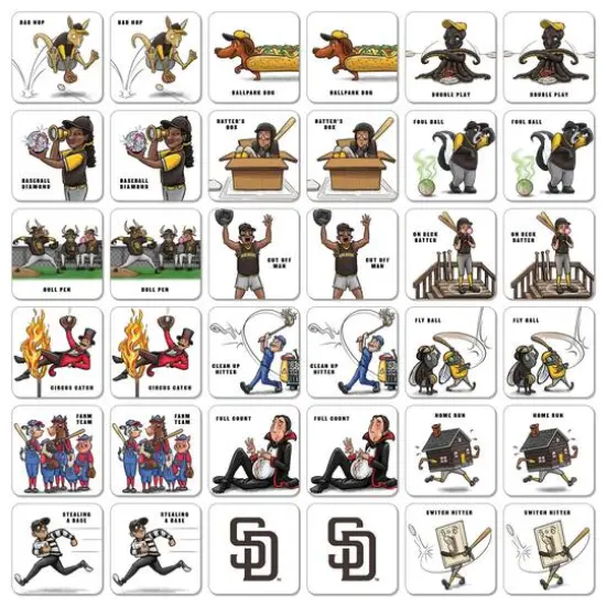 Major League Baseball Licensed Memory Match Game San Diego Padres {4}