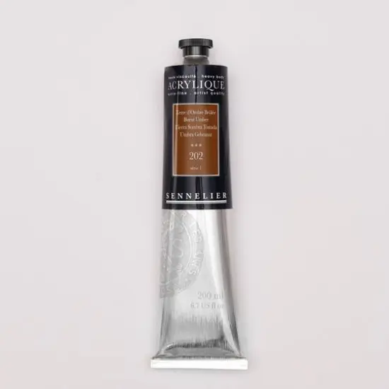 Sennelier Extra Fine Artists' Acrylic Paint, 200mL 202 Burnt Umber {1}