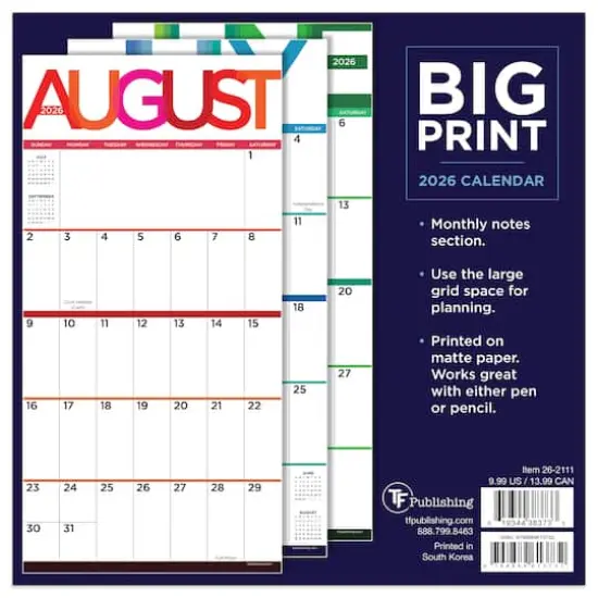 2026 Big Print Mini Calendar {6}