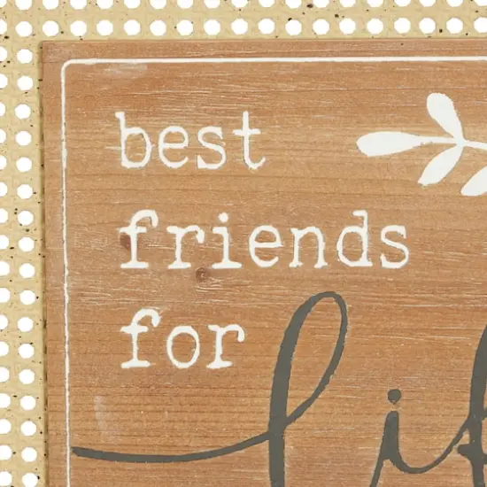 Set of 2 Brown Wood Farmhouse Wall Decor 16", 16" {5}