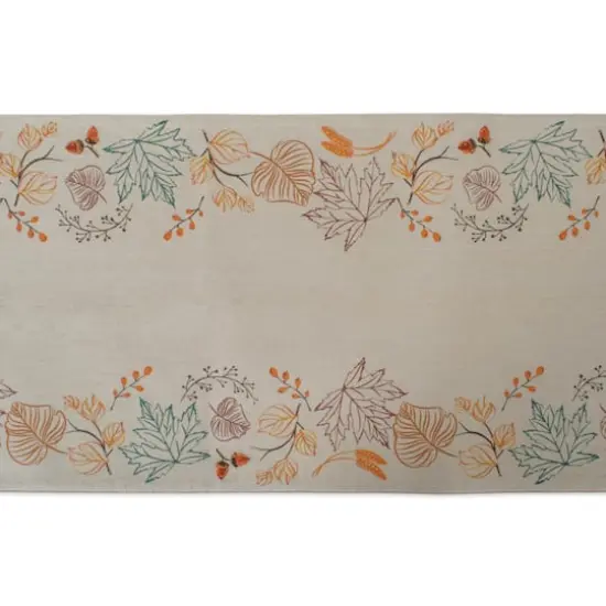 DII&reg; 108" Autumn Leaves Embellished Table Runner {3}