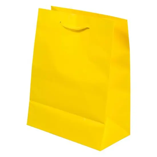JAM Paper Medium Gift Bags with Rope Handles, 3ct. Yellow Matte {3}