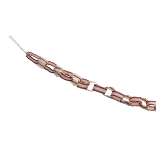 5ft. Red & Ivory Fabric Chain Garlands, 2ct. {5}