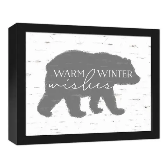 Warm Winter Wishes 11x14 Black Framed Canvas {3}