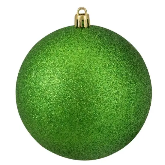 12ct. 4" 4-Finish Green Shatterproof Ball Ornaments {6}