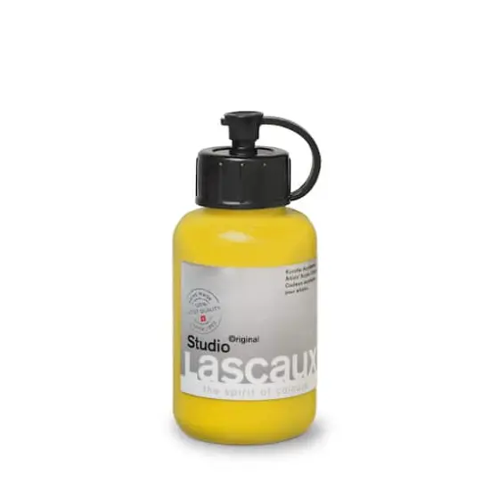 Lascaux Studio Acrylic Paint, 85mL 913 Permanent Yellow Light {1}