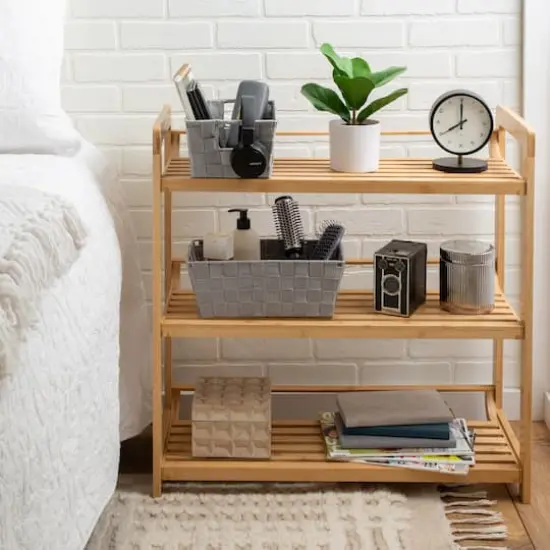 Simplify Small Grey Woven Storage Shelf Baskets, 2ct. {4}