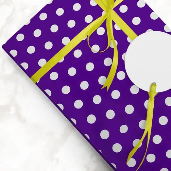 JAM Paper Polka Dot Gift Wrap Purple and White {7}