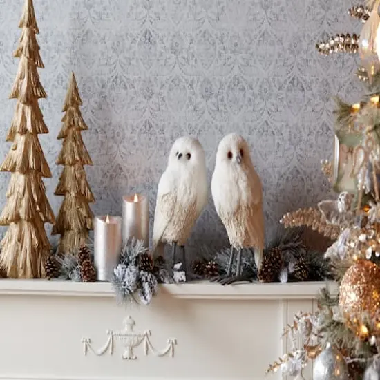 12.5" Winter Owl D&eacute;cor Set {5}