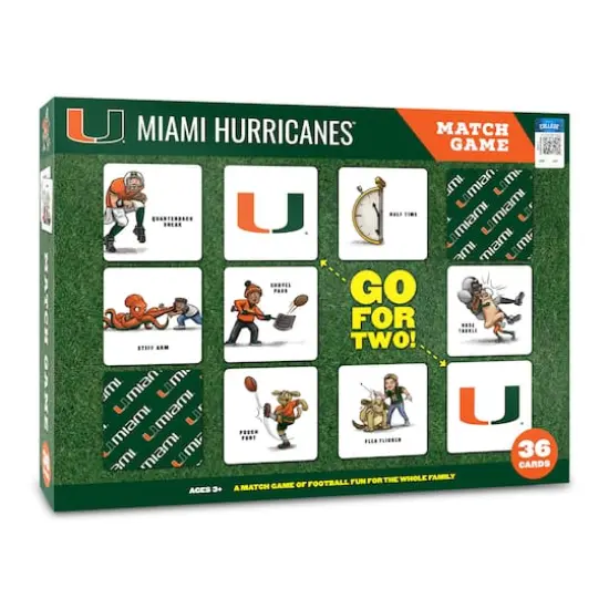 College Team Licensed Memory Match Game Miami Hurricanes {1}