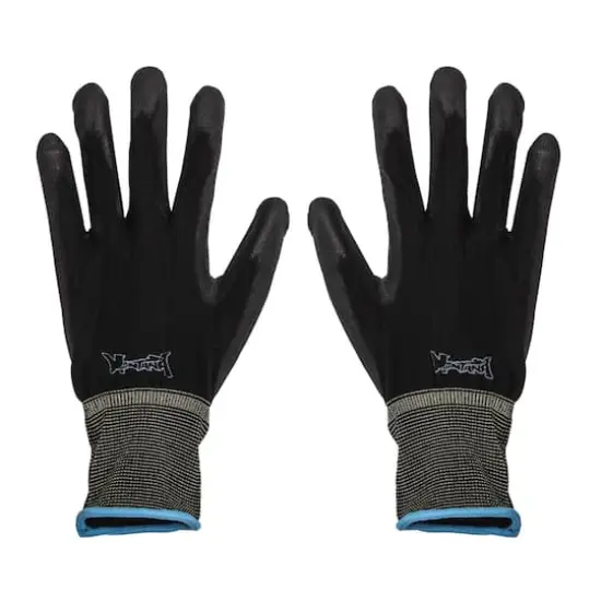 Montana Cans&trade; Black with Blue Nylon Large Gloves {1}
