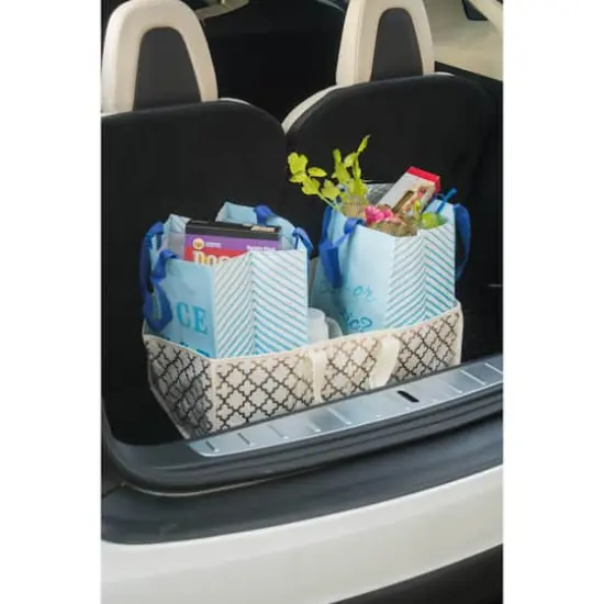 Bronze Polyester Lattice Rectangle All Purpose Storage Tote {3}