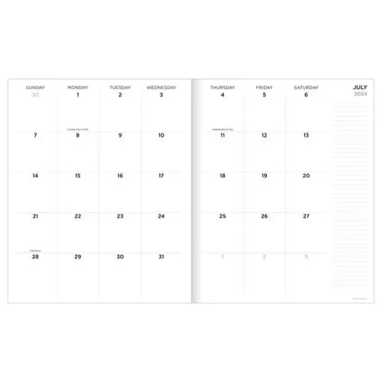 TF Publishing 2024-2025 Large Black Leaves Monthly Planner {4}