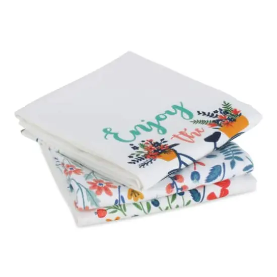 Easter Folk Garden Kitchen Textiles, Potholder & Dishtowel, Enjoy the Ride Set {5}