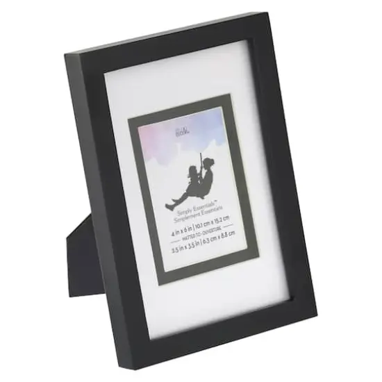 Simply Essentials&trade; Black Linear Frame with Double Mat by Studio D&eacute;cor&reg; {4}