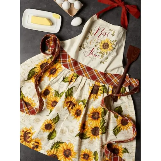 DII&reg; Rise & Shine Sunflower Skirted Apron {4}