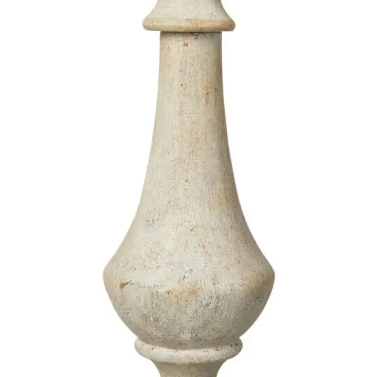 Hello Honey® Robert Stevenson Lighting Magnolia 25" Matte Black 5-Light White Washed Wood and Metal Chandelier {10}