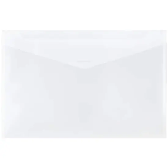 JAM Paper 12" x 18" Clear Plastic Tuck Flap Closure Envelopes, 12ct. {1}