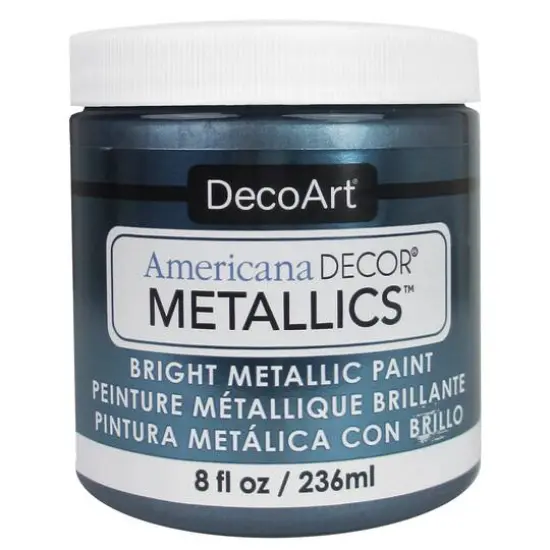 DecoArt&reg; Americana D&eacute;cor&reg; Metallics&trade; Paint, 8oz. Pewter {1}