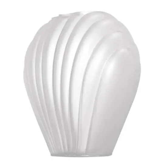 American Art Decor White Sea Scallops Misted Glass Vase Set Frosted {6}