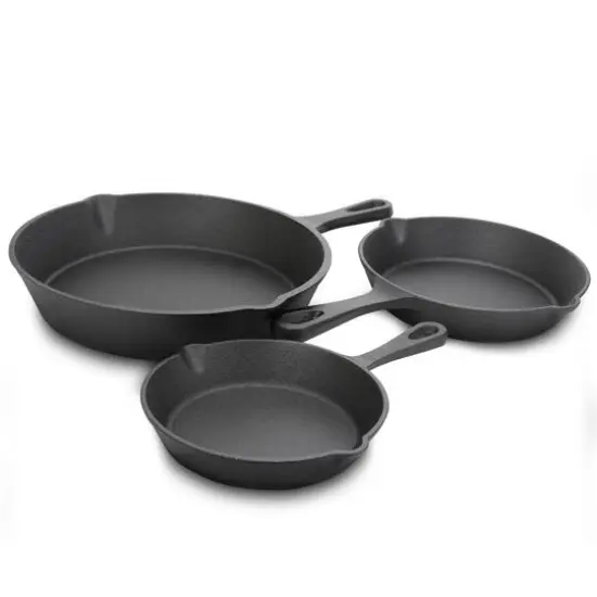 Gibson Home&reg; Addlestone 3-Piece Pre-Seasoned Cast Iron Skillet Set {6}