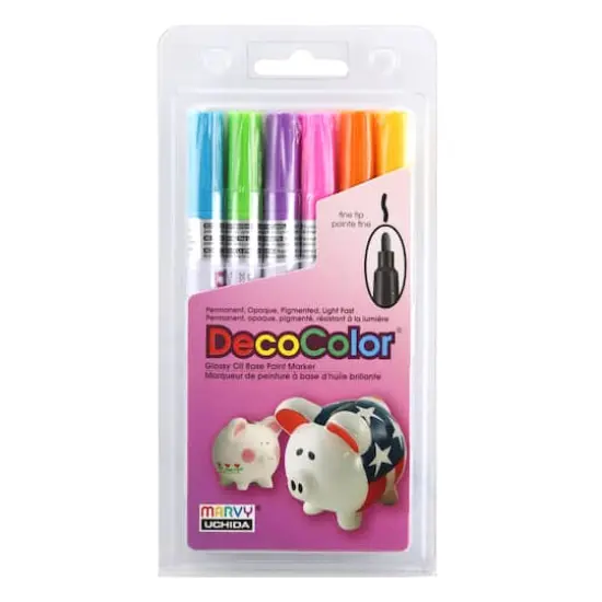 Deco Color&trade; Hot Colors Fine Point Paint Marker Set {4}