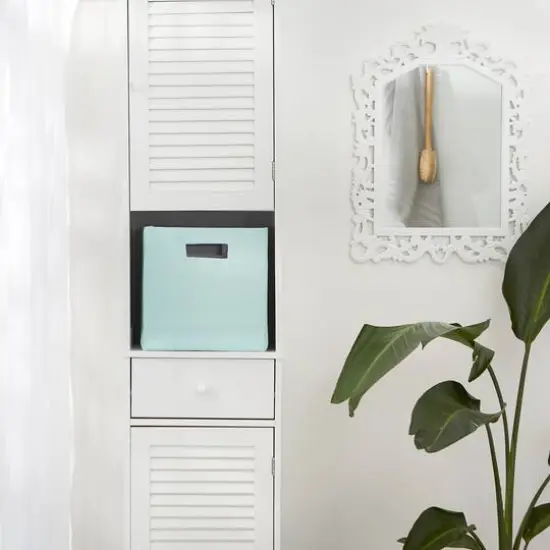 DII&reg; 11" Polyester Solid Storage Cube Robin's Egg Blue {6}