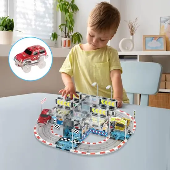 PicassoTiles® Magnetic Race Track Stadium Construction Set {4}