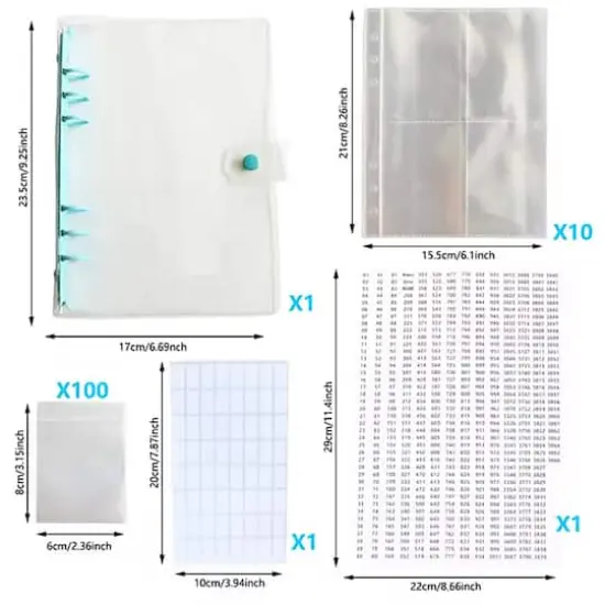 Sparkly Selections Blue Diamond Storage Folder Accessory Kit {5}