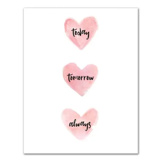 Today, Tomorrow, Always Hearts Canvas Wall Art {1}