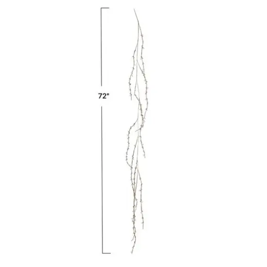 Hello Honey® 6ft. Gold Finish Faux Twig Garland with Acrylic Jewels & Glitter {5}