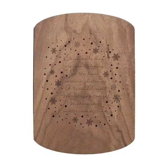 Walking in a Winter Wonderland 11" x 8" Walnut Oval Cutting Board {1}