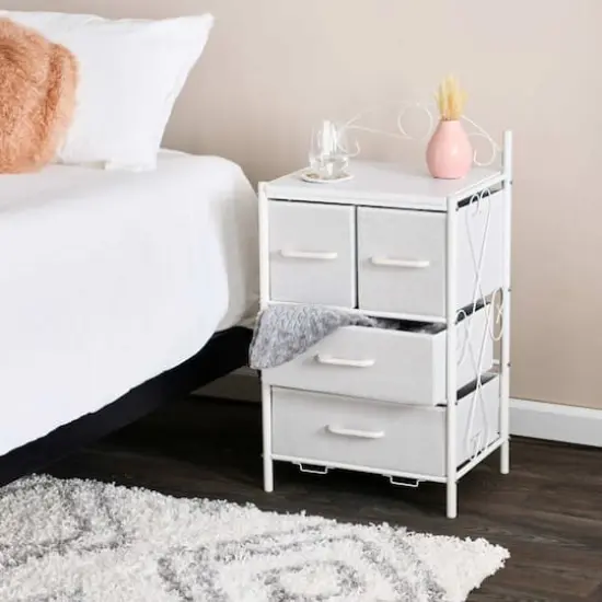 Household Essentials Victoria 32" 4-Drawer Dresser White {3}