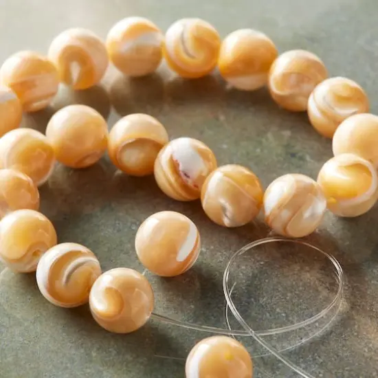 Natural Mother of Pearl Round Beads, 8mm Bead Landing&trade; {3}