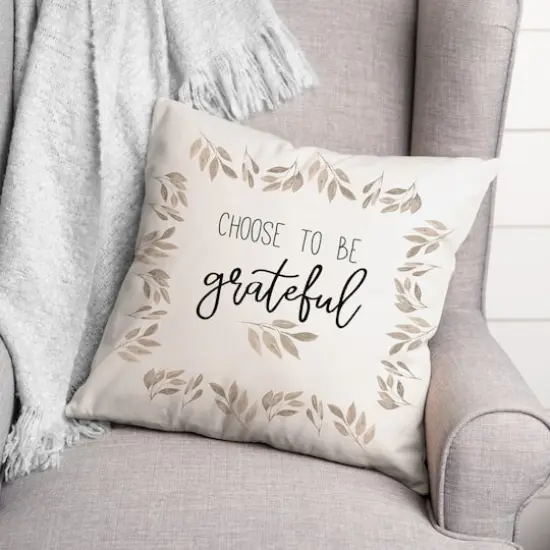 Off-White Choose To Be Grateful Throw Pillow {3}