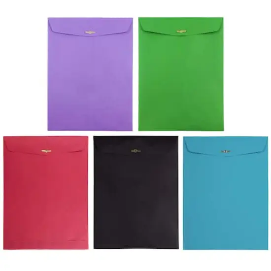 JAM Paper 9" x 12" Assorted Open End Catalog with Clasp Envelopes, 50ct. {3}
