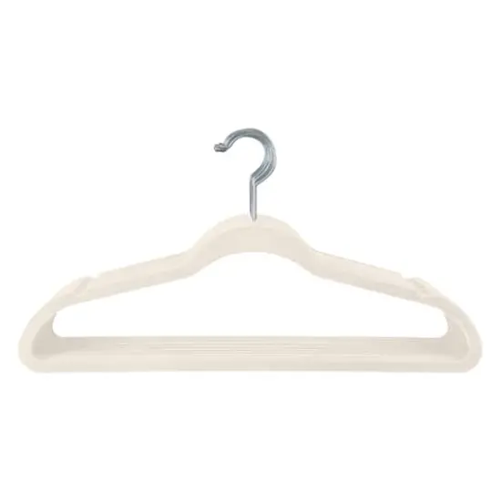 Simplify Slim Velvet Suit Hangers, 25ct. Ivory {1}