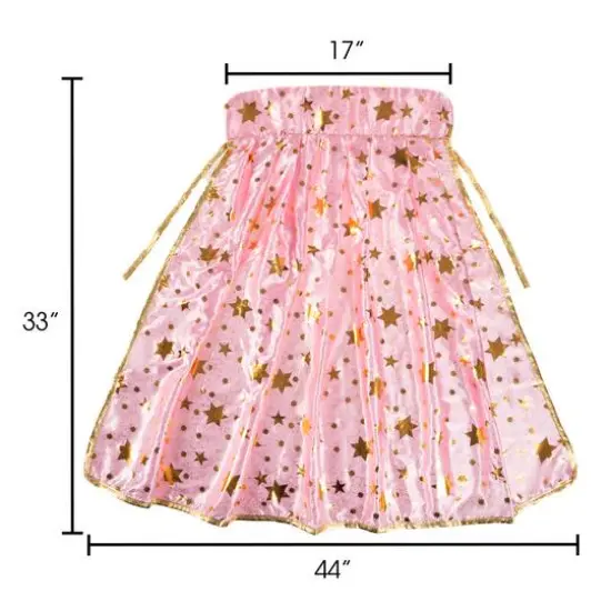 Princess Cape With Pink & Gold Stars {3}