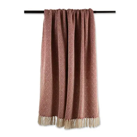DII&reg; Diamond Throw Barn Red {4}