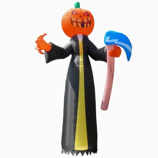 20ft. Inflatable Halloween Pumpkin Reaper Decoration with LED lights {1}