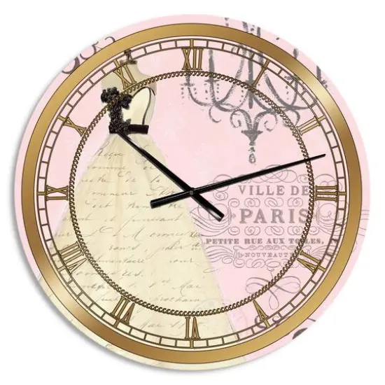 Designart 'French Chandeliers Couture Ii Glam Wall Clock {1}