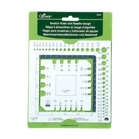 Clover Swatch Ruler & Needle Gauge {6}