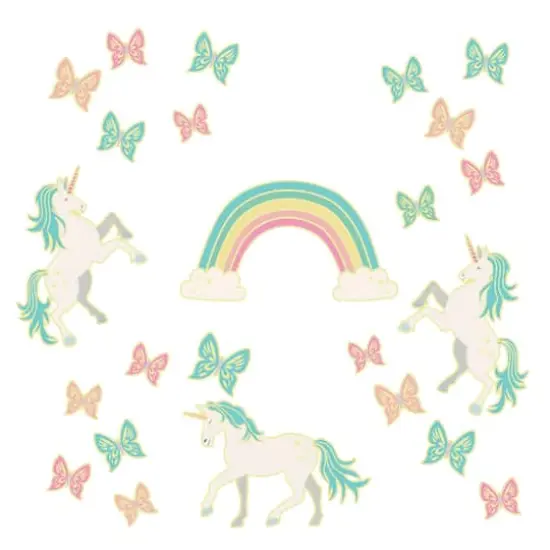 WallPops Enchanting Unicorns Glow in the Dark Wall Art Kit {1}
