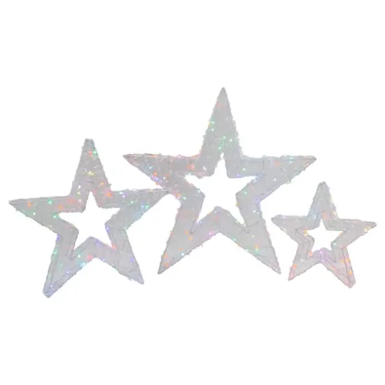 LED Color Changing Stars Outdoor Christmas D&eacute;cor Set {1}