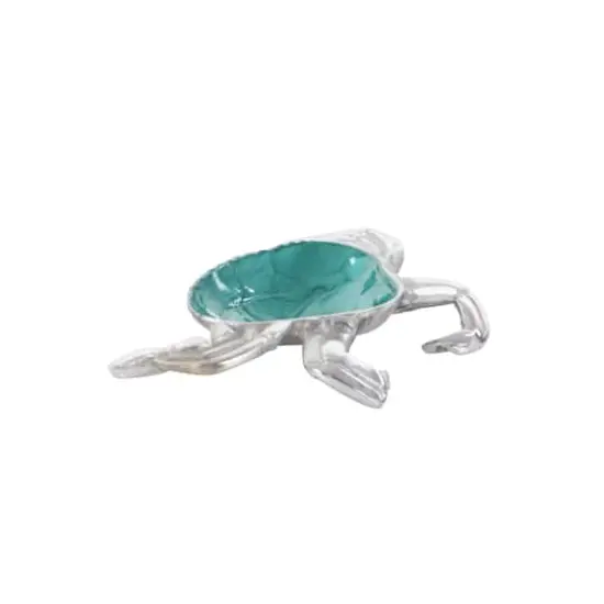 Set of 3 Silver Aluminum Coastal Serving Bowl, 8" x 1" {4}