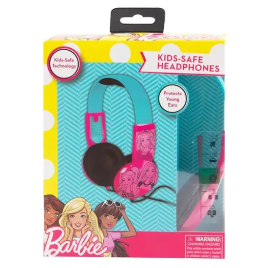 Barbie&reg; Blue & Pink Kid-Safe Headphones {4}