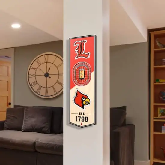 NCAA 6" x 19" StadiumView 3D Banner Louisville Cardinals {4}