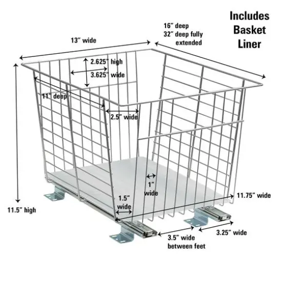Household Essentials Glidez Sliding Vegetable Bin Silver {8}
