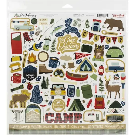 Echo Park&trade; Paper Co. Let's Go Camping Paper Craft Collection Kit, 12" x 12" {3}
