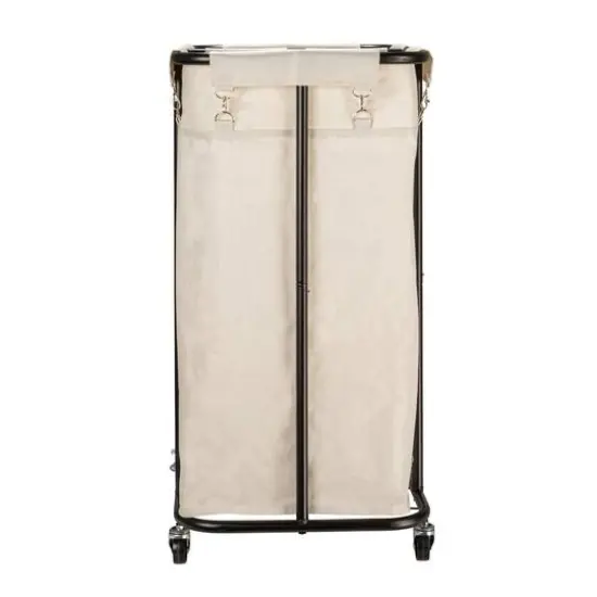 Household Essentials 2-Bag Rolling Laundry Sorter Natural {12}